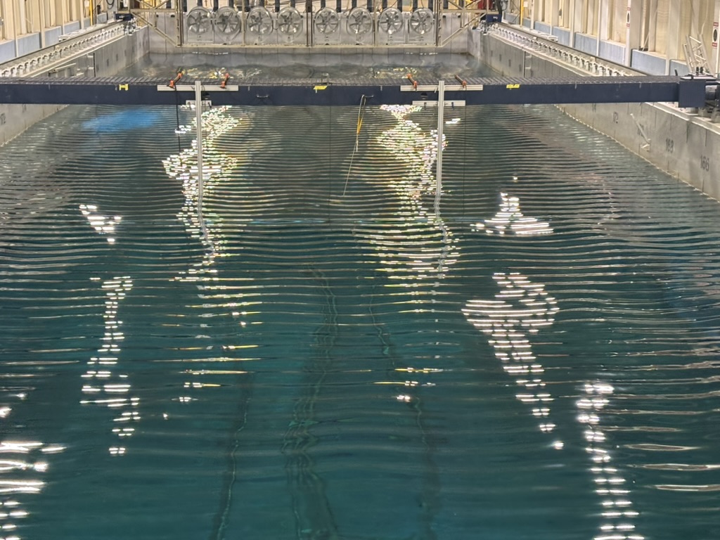 Atlantic Echo system deployed in NRC Towing Tank